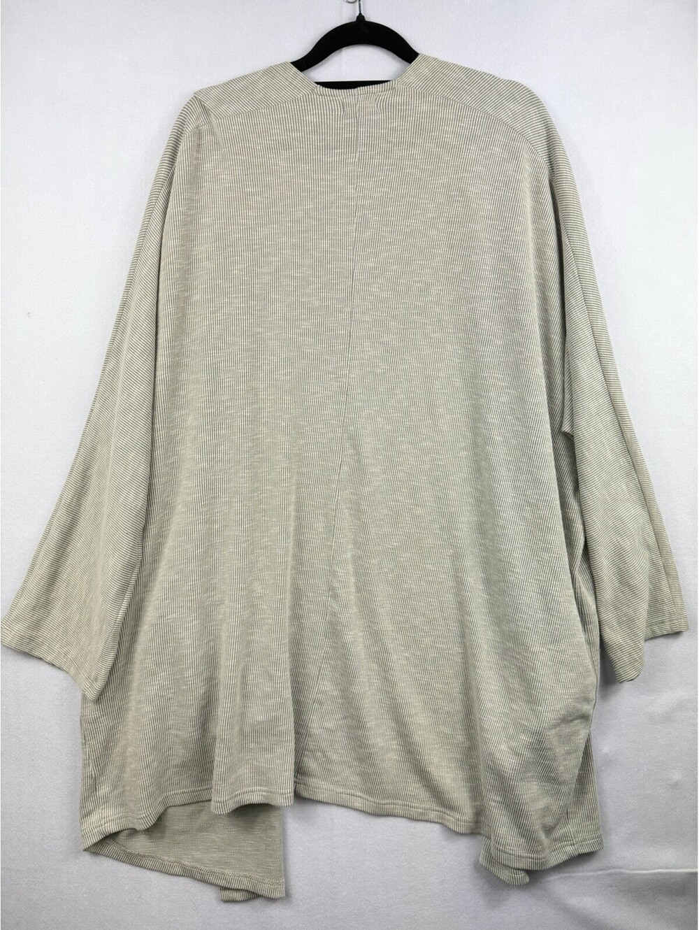 DONNI Ribbed Open Front Cardigan Duster OSFA Oversized Kimono Pockets - Picture 6 of 8